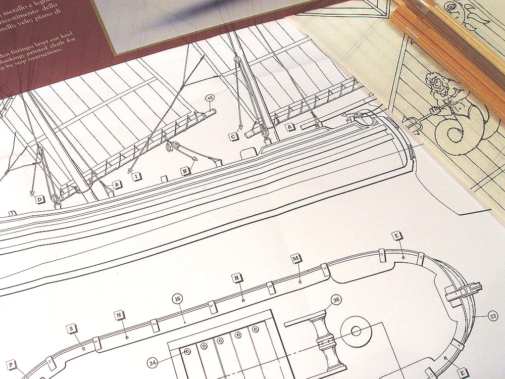 модель корабля Trabaccolo