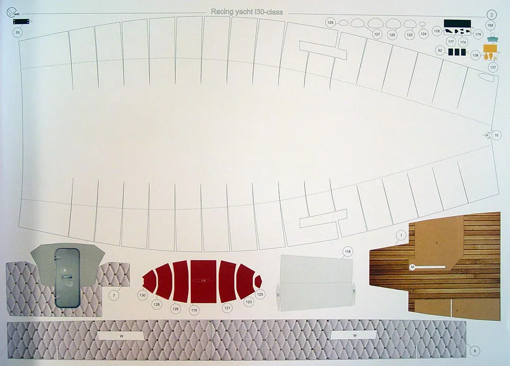 Модель из бумаги яхта "L30 class"