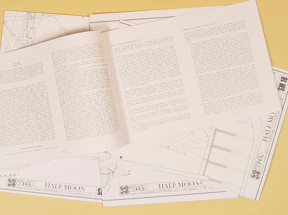 Чертеж корабля Half Moon, масштаб 1:50