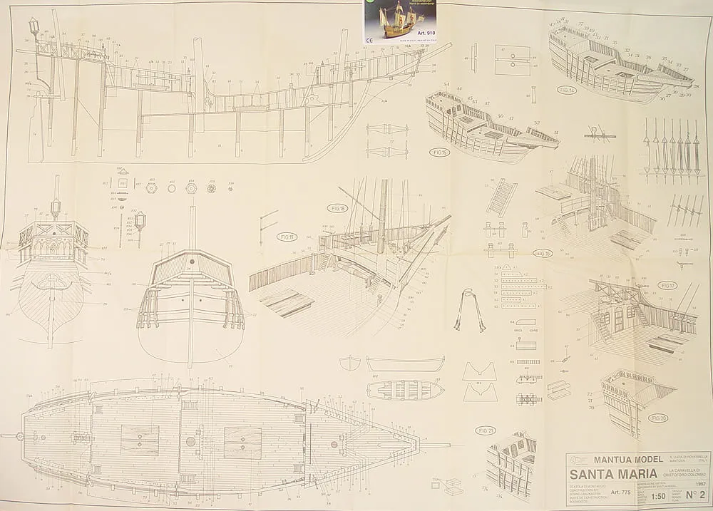 Чертеж корабля Santa Maria Чертеж корабля Santa Maria