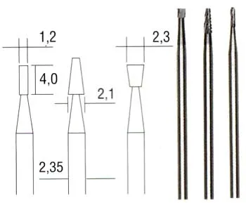 Фрезы твёрдосплавные Proxxon, 1,2-2,3 мм, 3 шт Фрезы твёрдосплавные Proxxon, 1,2-2,3 мм, 3 шт