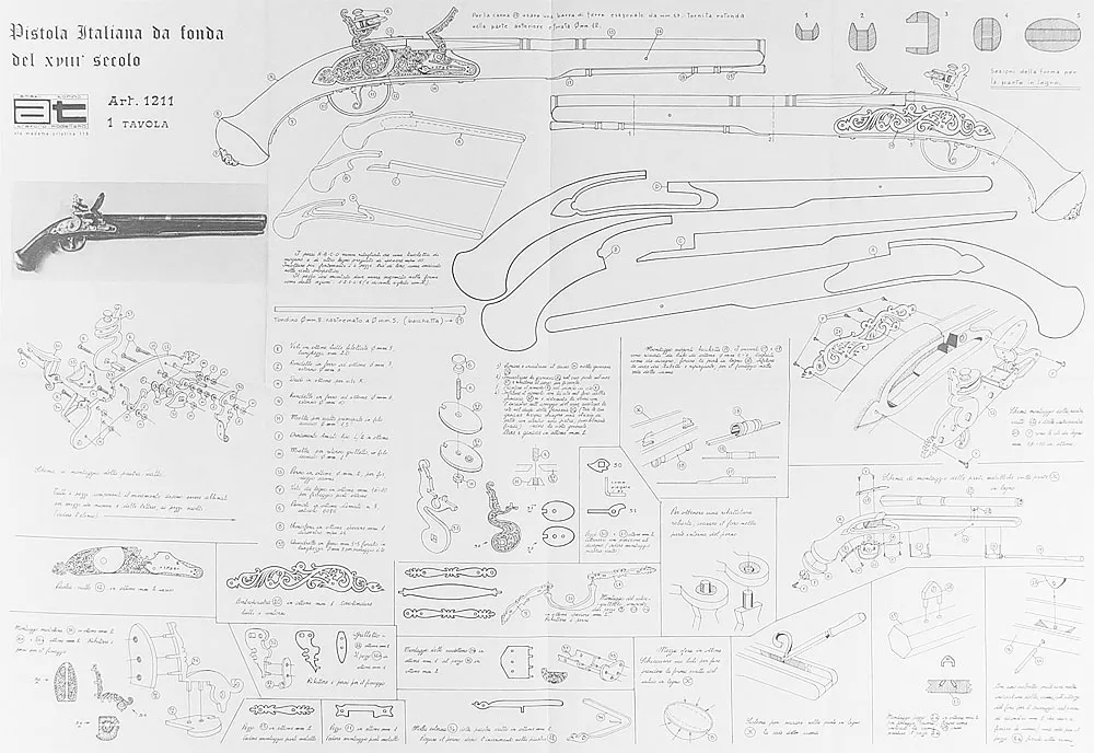 Чертеж пистолета Чертеж пистолета