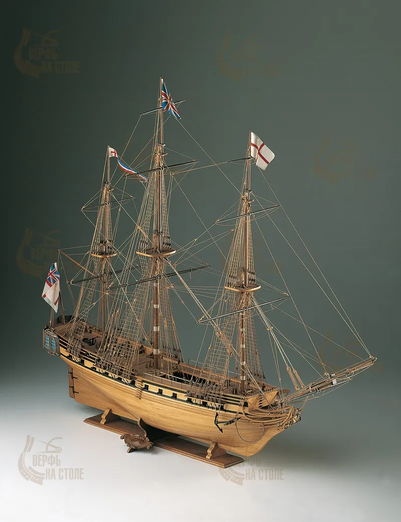 деревянная модель корабля HMS Unicorn