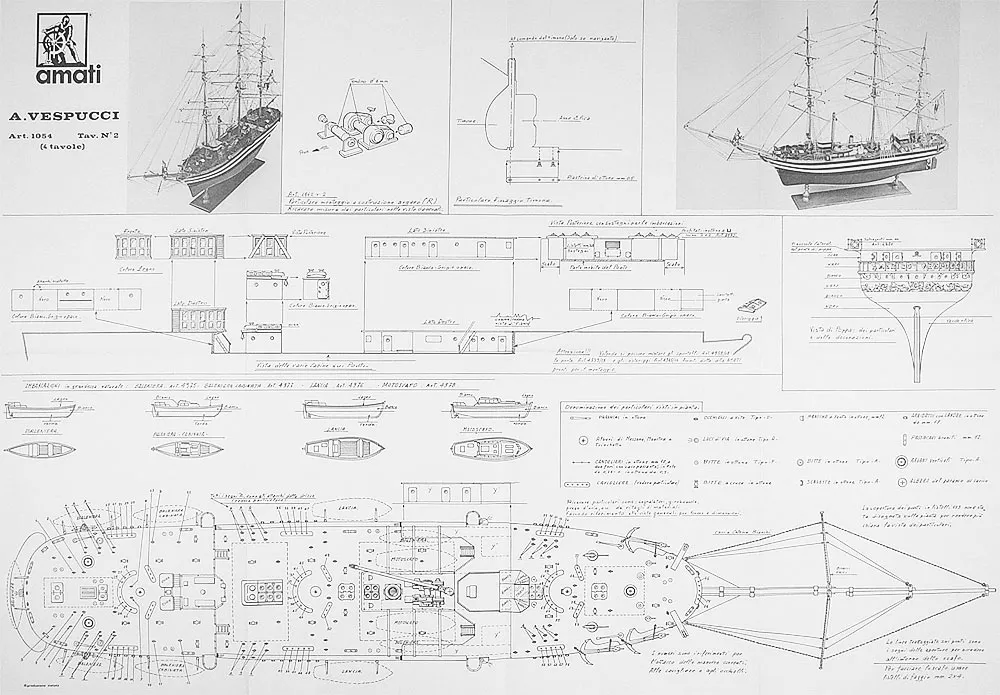 Чертеж корабля AMERIGO VESPUCCI Чертеж корабля AMERIGO VESPUCCI
