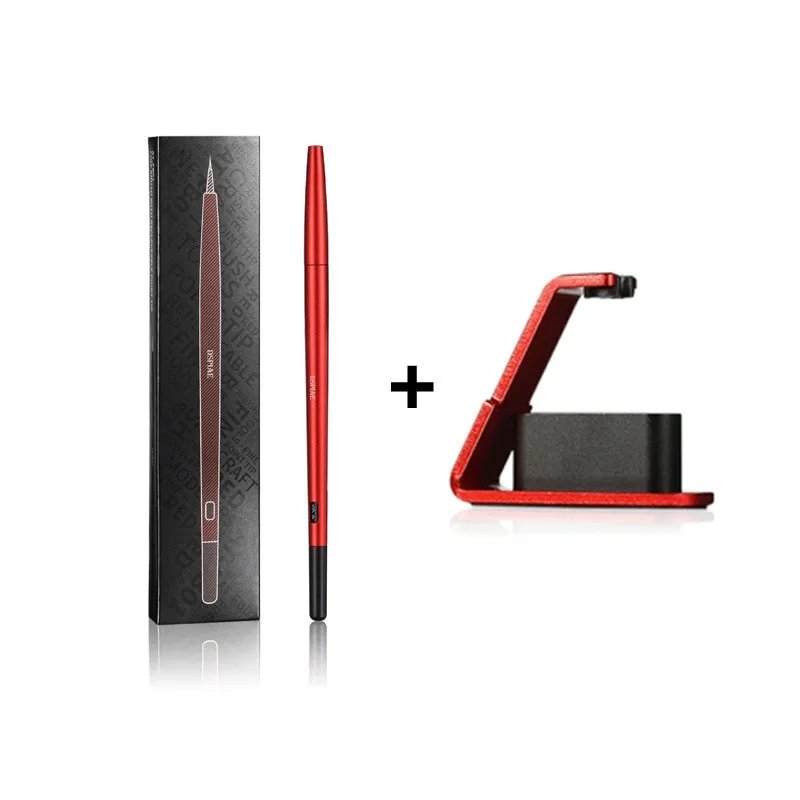 Алюминиевая кисточка со сменным тонким наконечником, серая