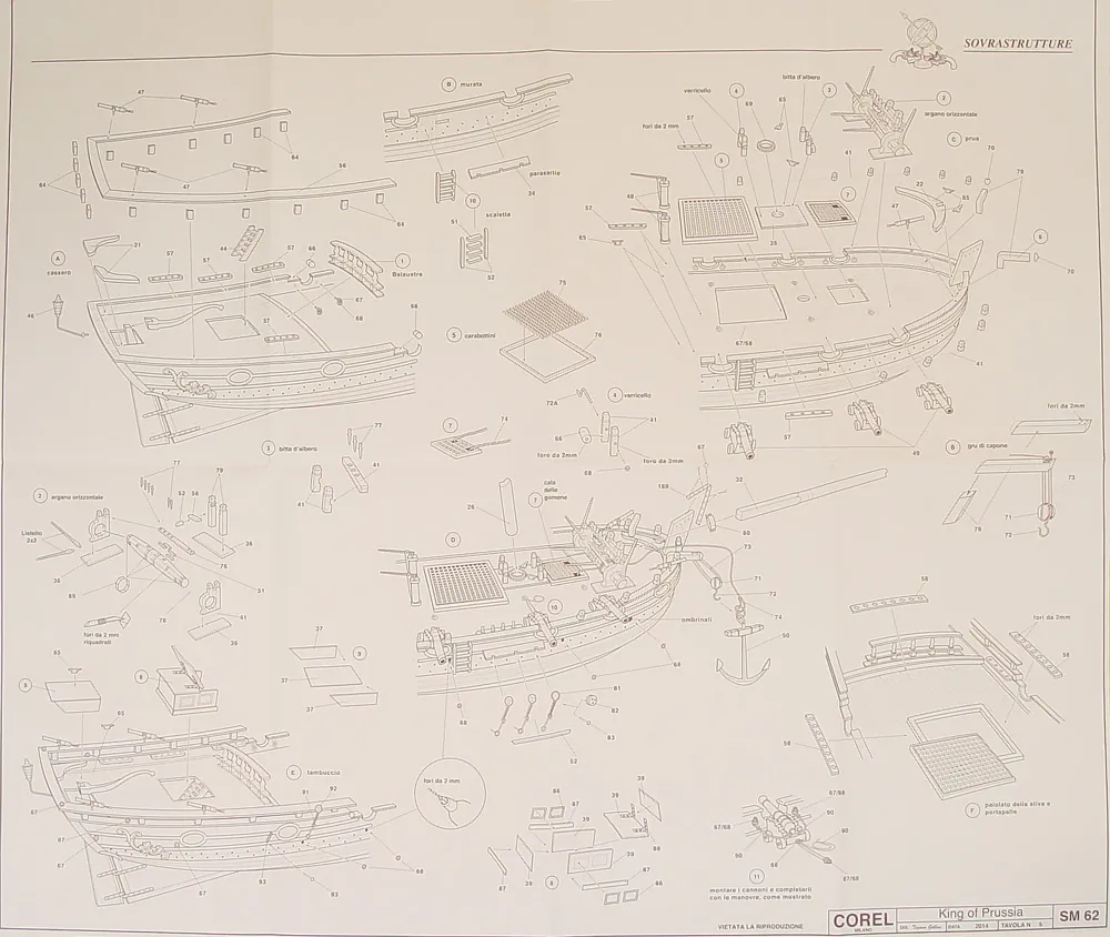 Чертеж корабля King of Prussia