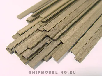 Рейка 1х3 мм, чёрный орех, 4 шт