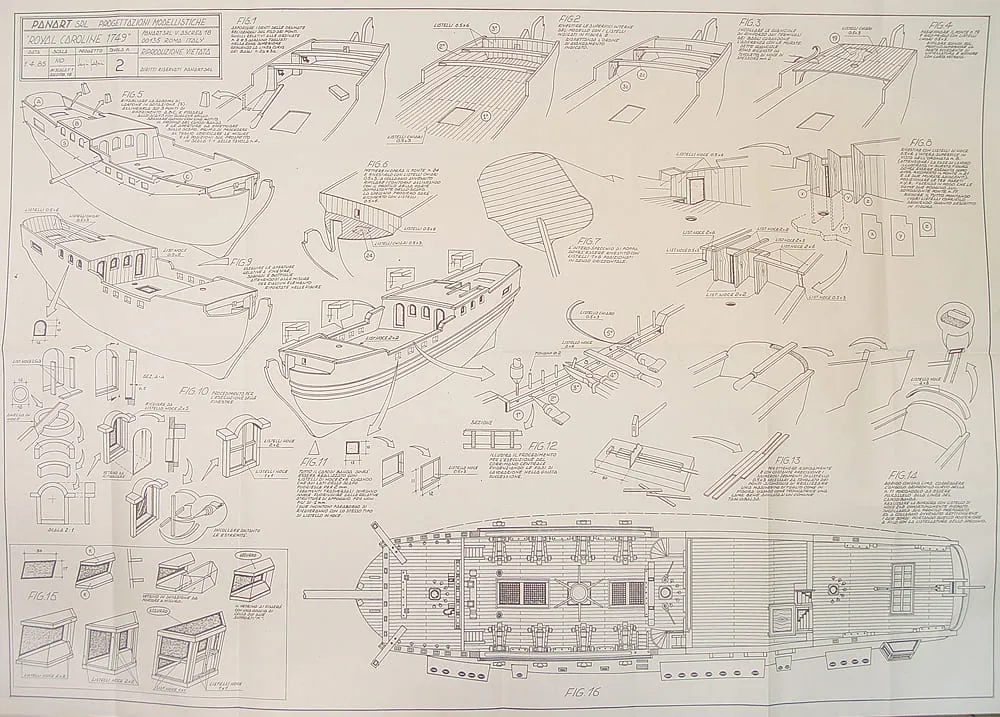 Чертеж корабля Royal Caroline Чертеж корабля Royal Caroline
