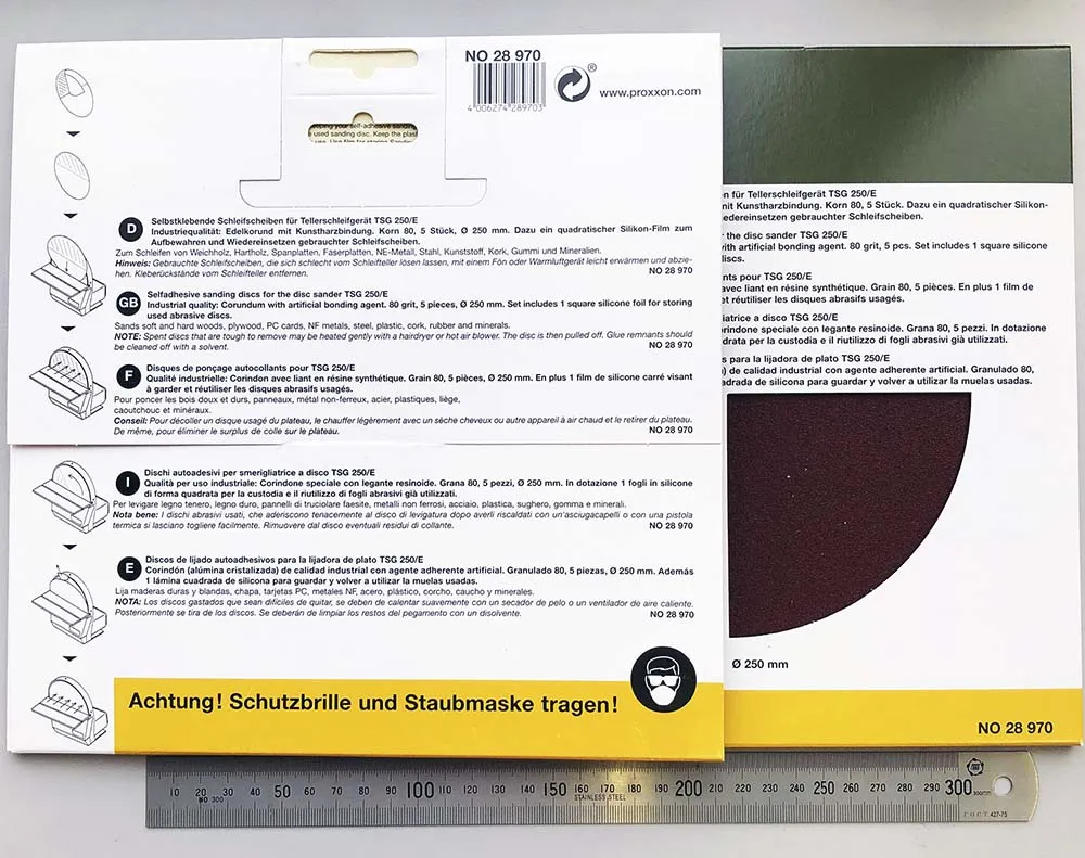 Самоклеящиеся шлифовальные круги К80 для Proxxon TSG250/E, 5 шт 28970 Самоклеящиеся шлифовальные круги К80 для Proxxon TSG250/E, 5 шт 28970