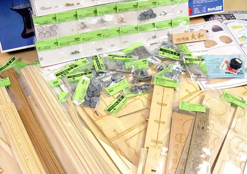 деревянная модель корабля Yamato