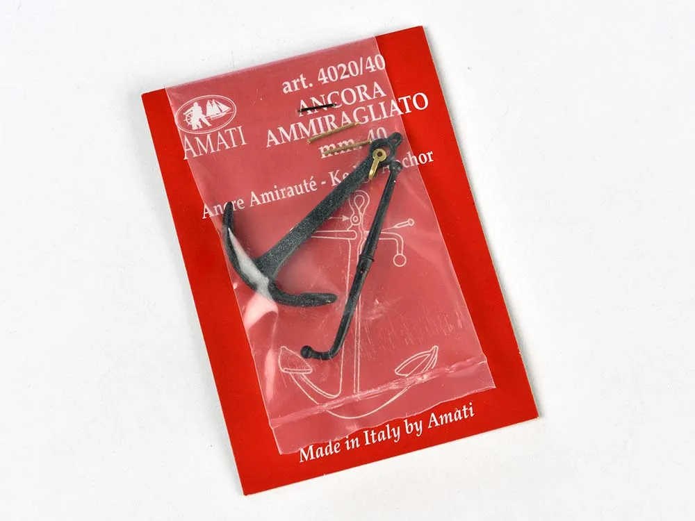 Адмиралтейский якорь, металл, 40 мм