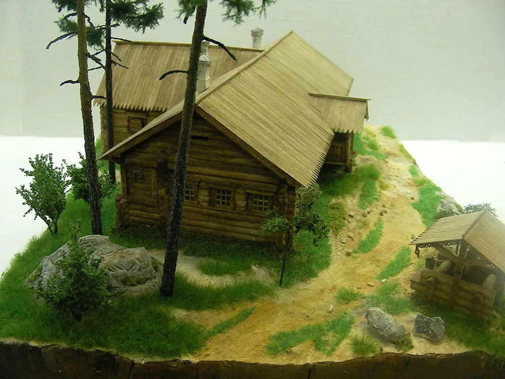 Домик Петра I из Архангельска XVIII век, , 1500 деталей
