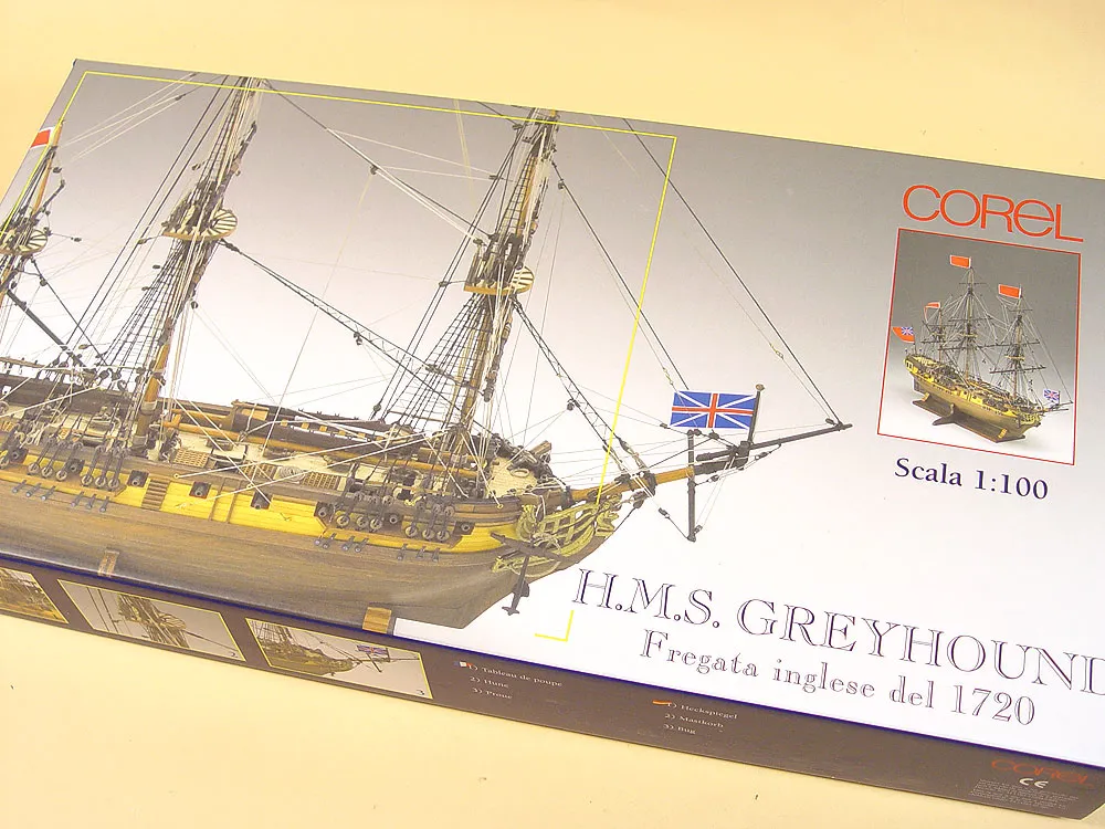 деревянная модель корабля HMS Greyhound