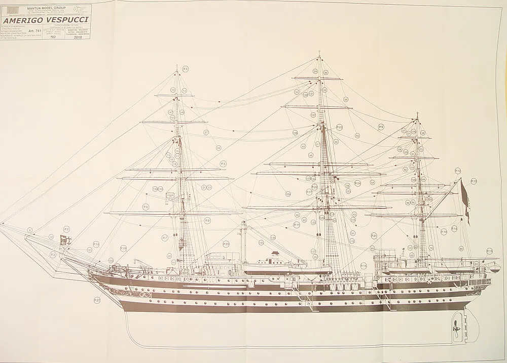 Чертежи корабля Amerigo Vespucci (1:84) Чертежи корабля Amerigo Vespucci (1:84)