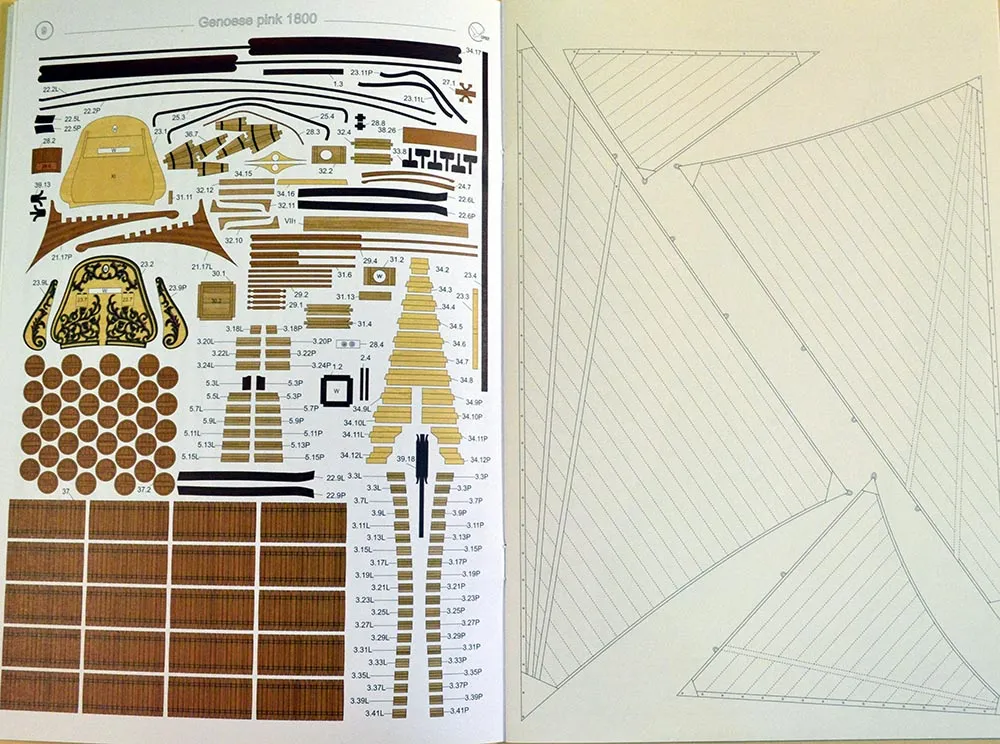 Модель из бумаги генуэзский пинк Модель из бумаги генуэзский пинк