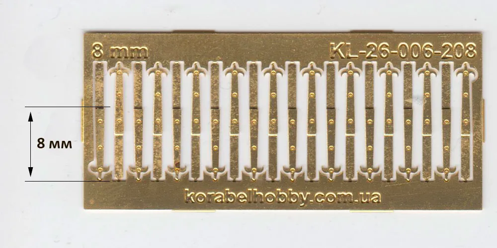 Петли пушечных портов, 8 мм, лилия, 20 шт