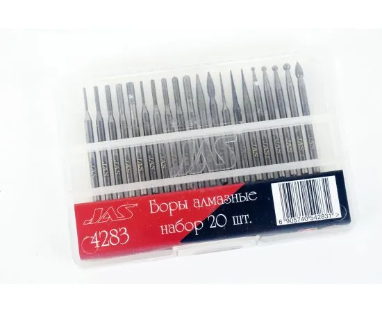 Боры алмазные, набор 20 шт., Lux Боры алмазные, набор 20 шт., Lux