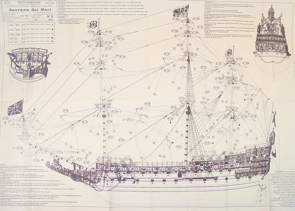 Чертеж корабля Sovereign of the seas Чертеж корабля Sovereign of the seas
