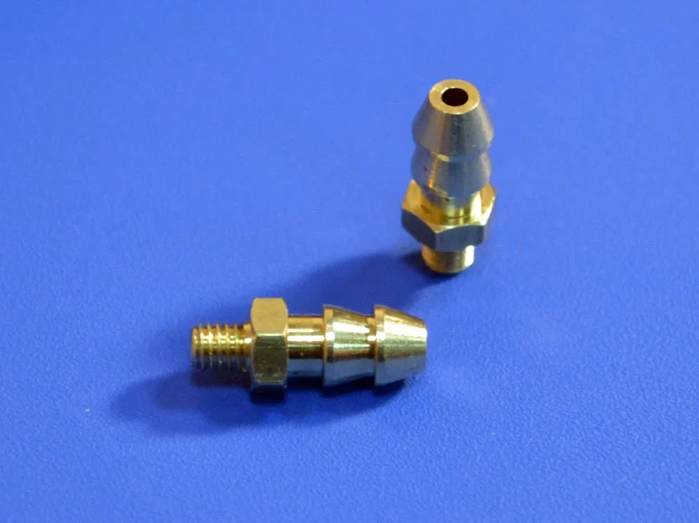 Штуцер 4 мм, резьба М3, латунь, 2 шт