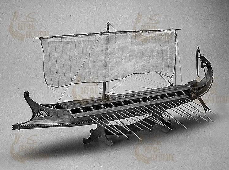 Чертеж греческой биремы Чертеж греческой биремы