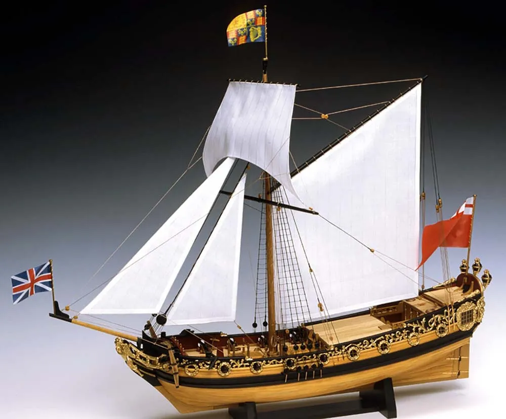 деревянная модель парусника Charles Royal Yacht 1674 деревянная модель парусника Charles Royal Yacht 1674