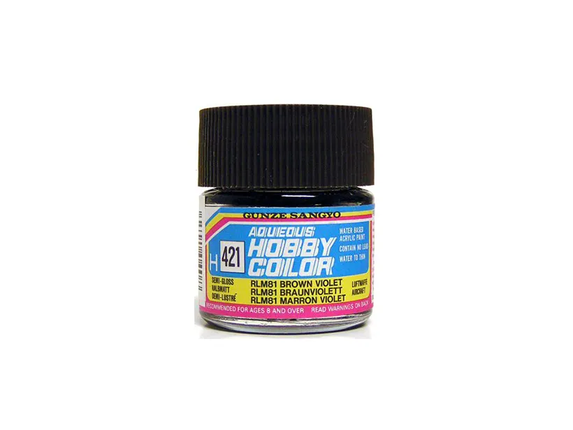 Краска Mr Hobby, акриловая, коричнево-фиолетовая RLM81 полуглянцевая, H 421, 10 мл