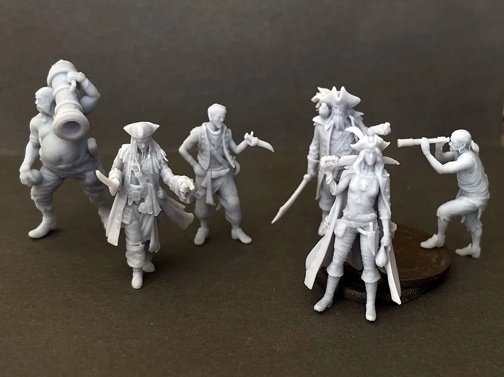 Фигурка пирата "Капитан", смола, 37 мм