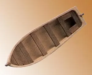 Шлюпка, дерево, 75 мм