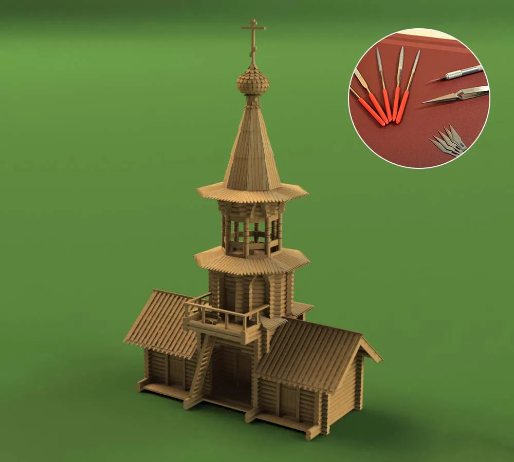 Колокольня, 1600 деталей + (Стартовый набор инструментов) Колокольня, 1600 деталей + (Стартовый набор инструментов)