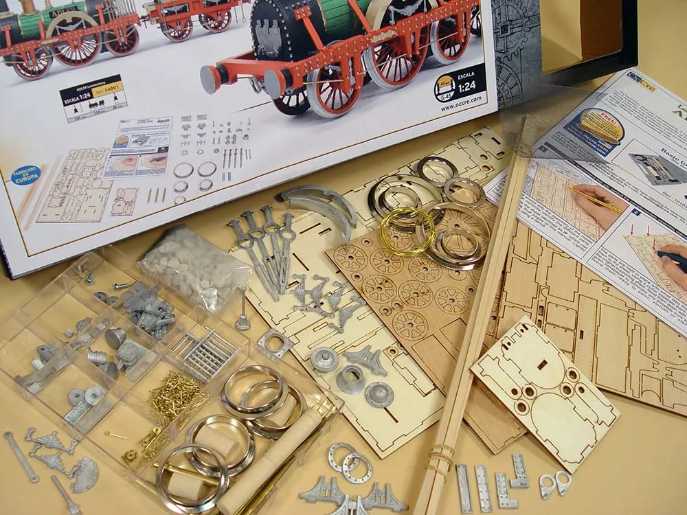 Модель паровоза ADLER + (Полный набор инструментов, клея и краски)