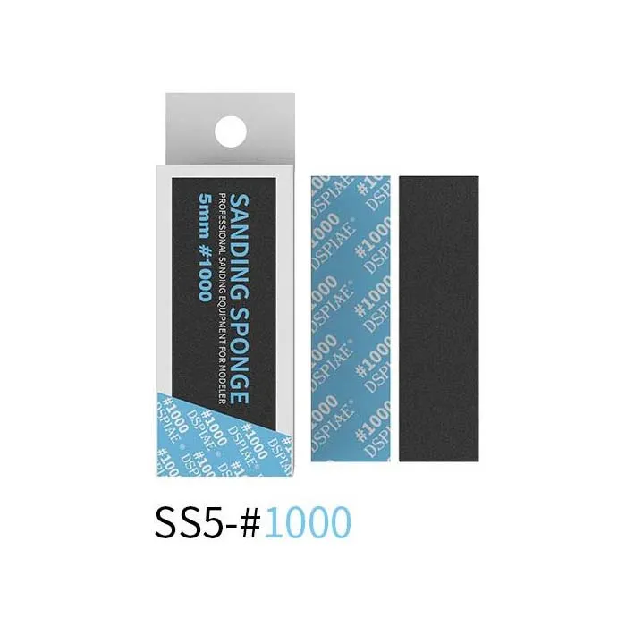 Шлифовальная губка 5 мм, зернистость 1000, 5 шт Шлифовальная губка 5 мм, зернистость 1000, 5 шт