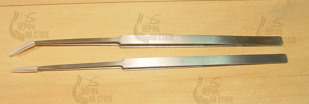 Набор из прямого и изогнутого длинного пинцета, 30 см Набор из прямого и изогнутого длинного пинцета, 30 см