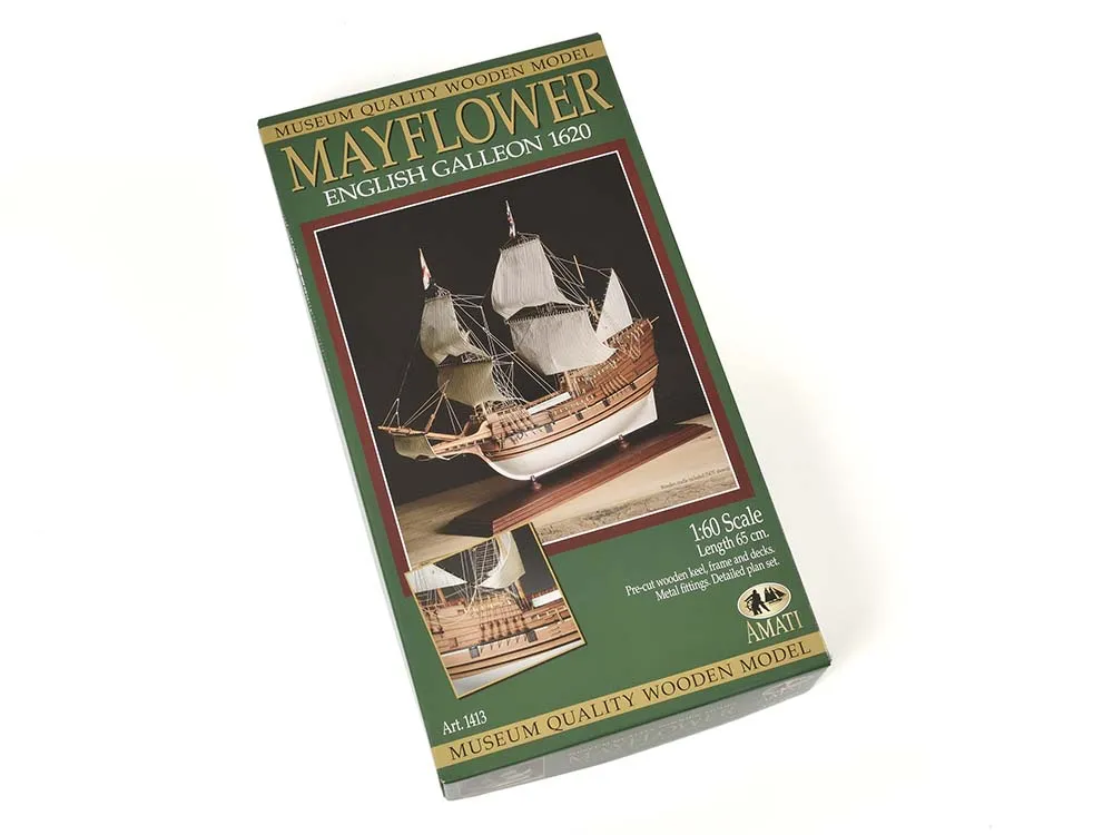 Английский галеон Mayflower + (Полный набор инструментов, клея и краски) Английский галеон Mayflower + (Полный набор инструментов, клея и краски)
