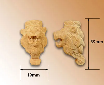 Носовая фигура Голова льва, дерево, 39 мм