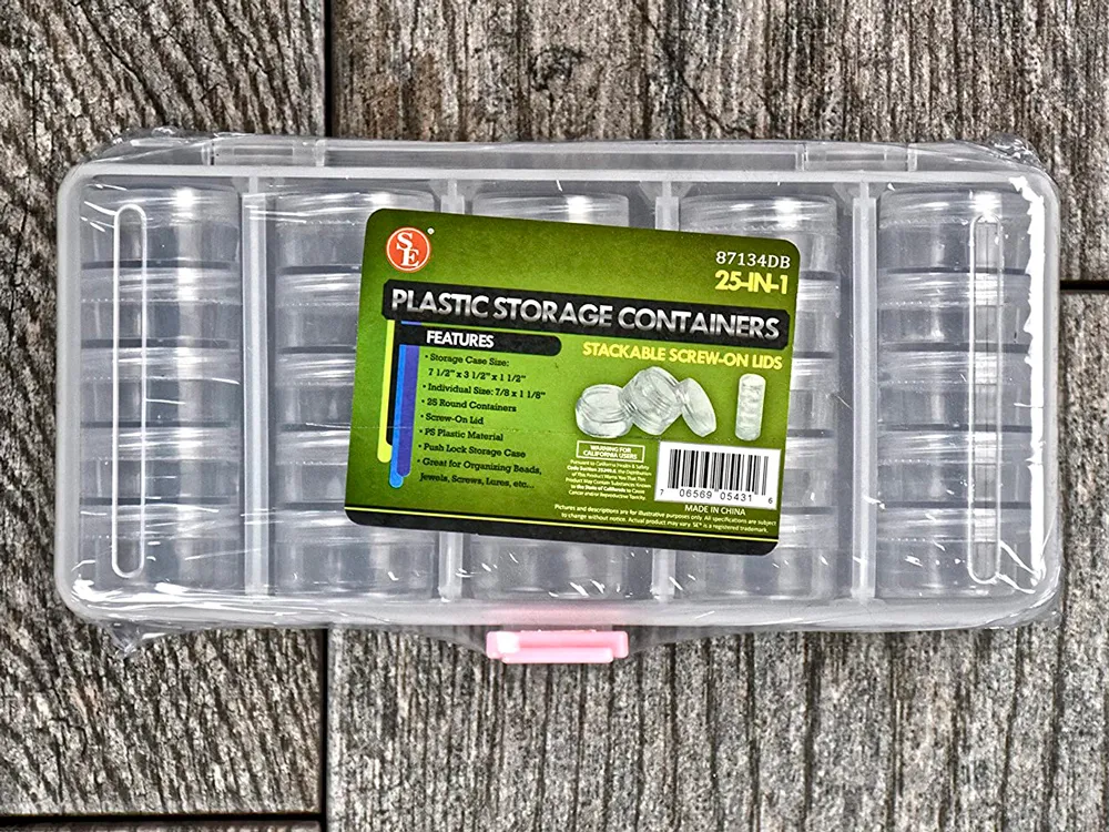 Круглые прозрачные контейнеры, диаметр 28 мм, 25 штук, стыкуемые Круглые прозрачные контейнеры, диаметр 28 мм, 25 штук, стыкуемые