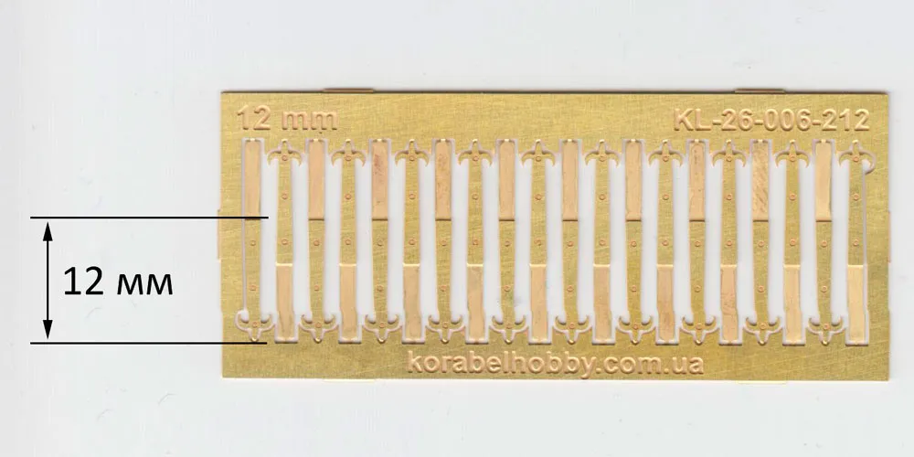 Петли пушечных портов, 12 мм, лилия, 20 шт