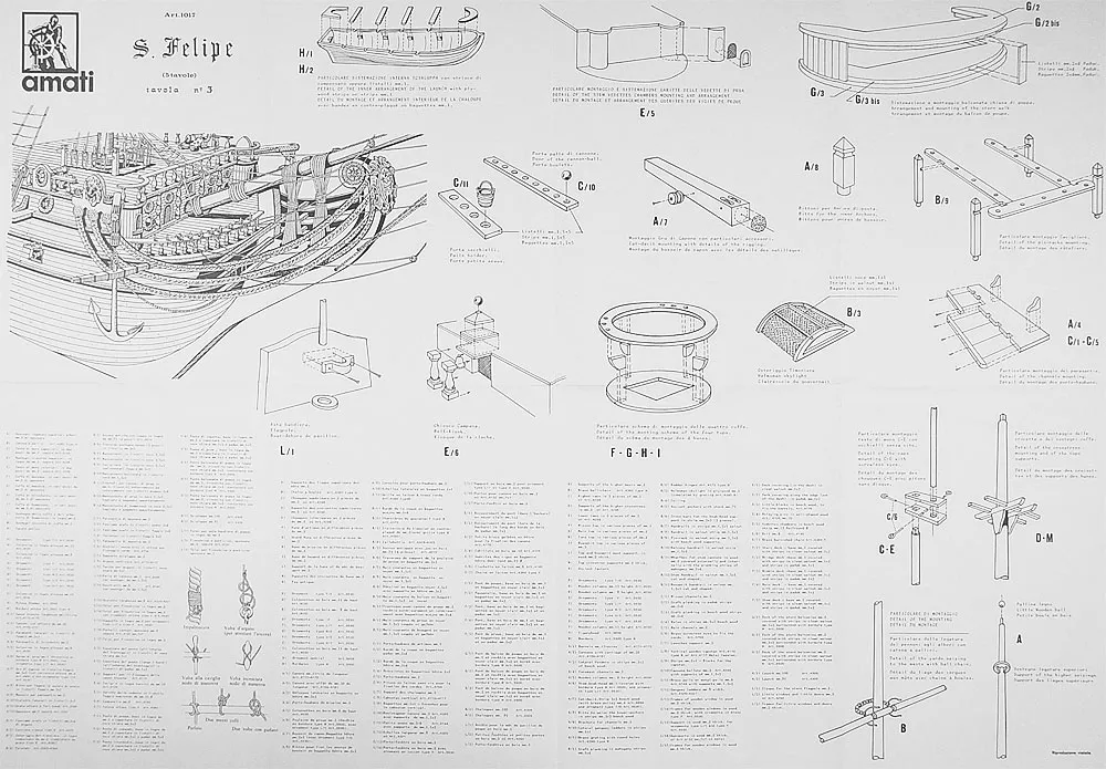 Чертеж корабля San Felipe