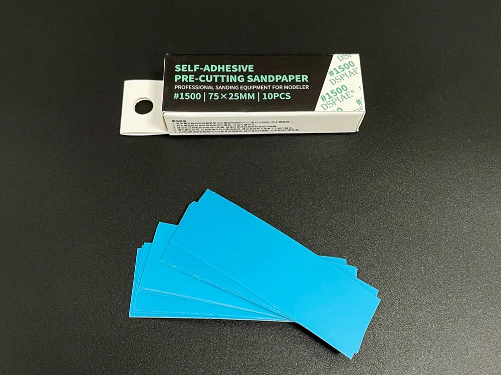 Самоклеящаяся наждачка 75х25 мм, зернистость 1500, 10 шт