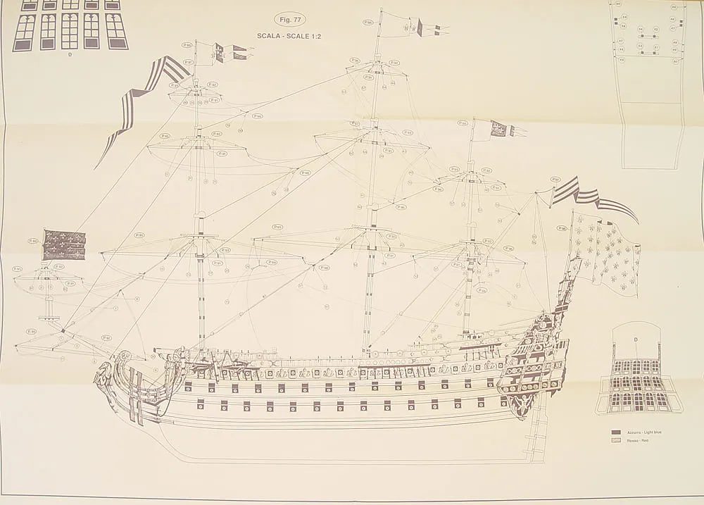 Чертеж корабля Le Soleil Royal Чертеж корабля Le Soleil Royal