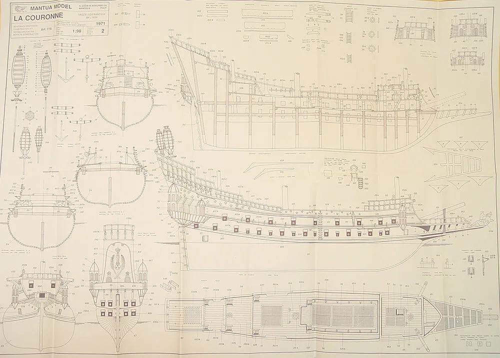 Чертеж корабля La Couronne Чертеж корабля La Couronne