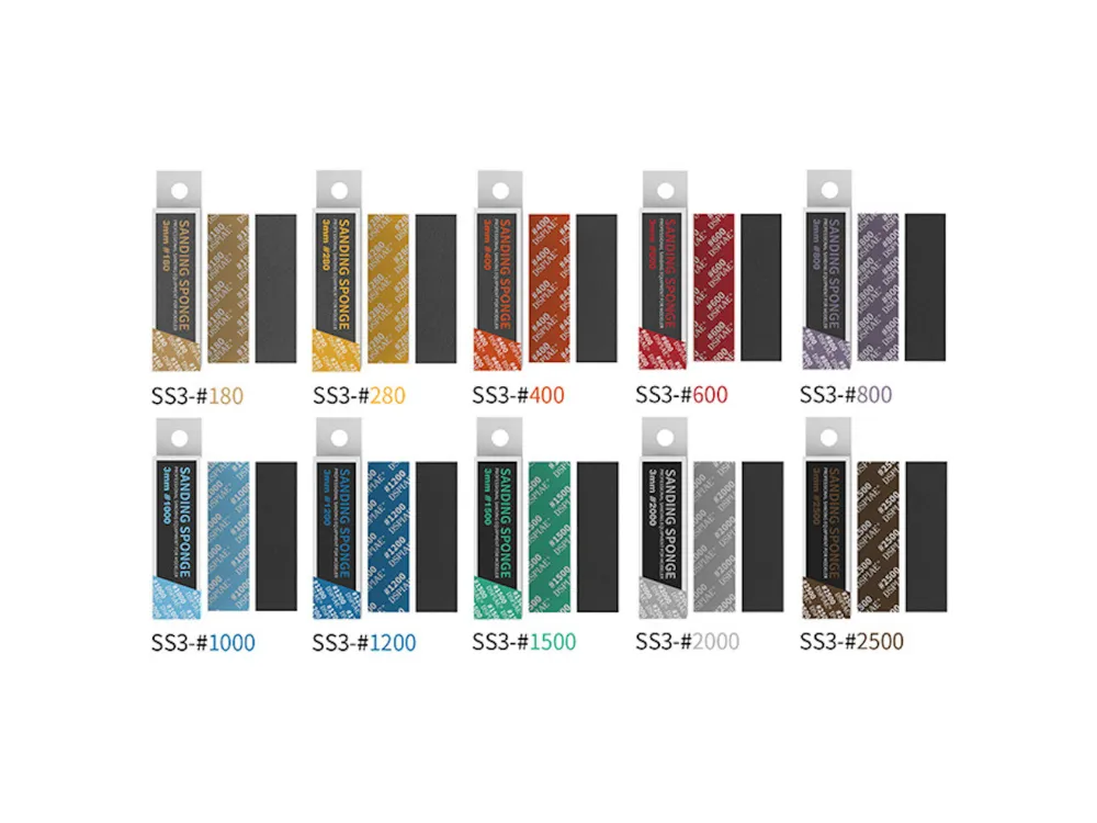 Шлифовальная губка 3 мм, зернистость 280, 5 шт Шлифовальная губка 3 мм, зернистость 280, 5 шт