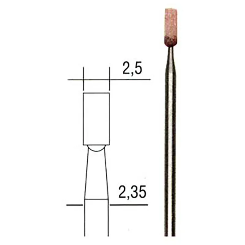 Шлифовальные насадки Proxxon, цилиндр 2,5 мм, 5 шт