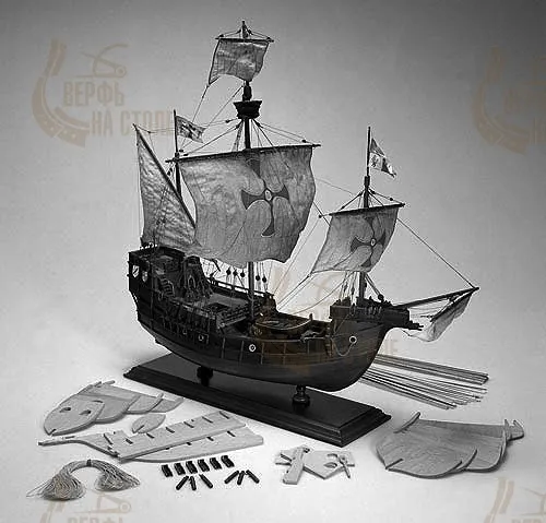 Чертеж корабля Santa Maria (Санта Мария)