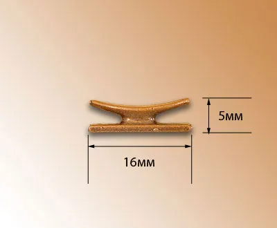 Утка, металл под бронзу, 16 мм, 2 шт