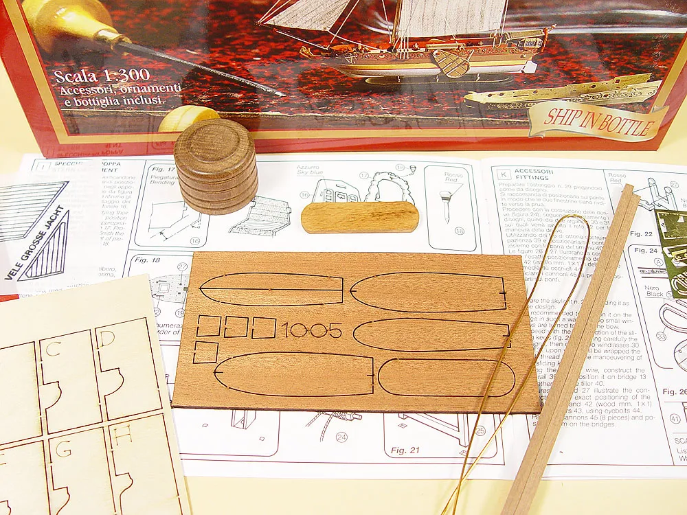Golden Yacht корабль в бутылке + набор инструментов для сборки