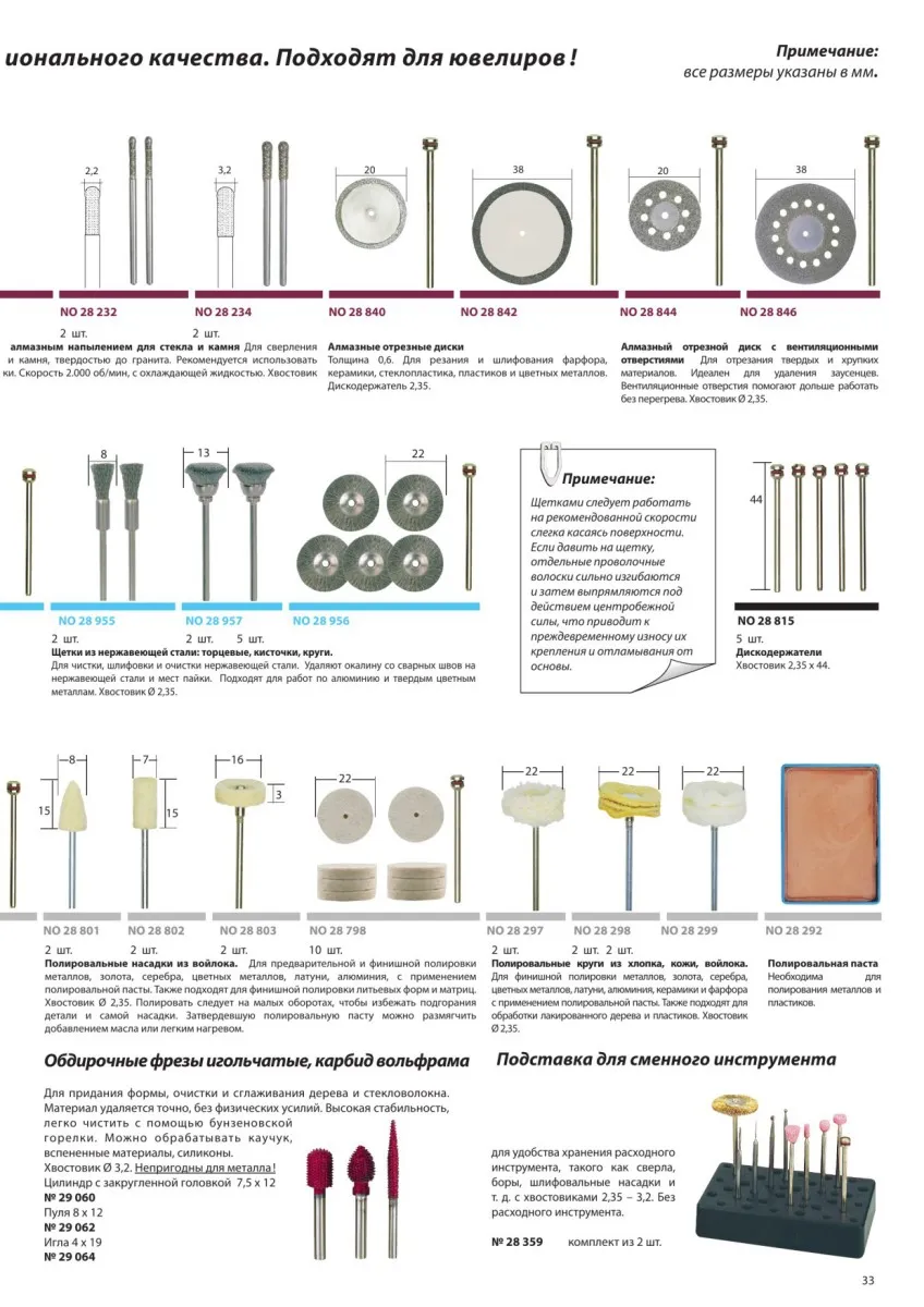 Войлочные насадки Proxxon, цилиндр 7 мм, 2 шт