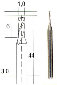 Фреза твердосплавная Proxxon, 1 мм Фреза твердосплавная Proxxon, 1 мм