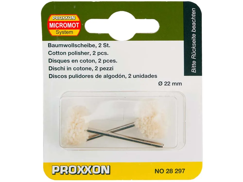 Полировальные круги Proxxon из ткани, 2 шт Полировальные круги Proxxon из ткани, 2 шт