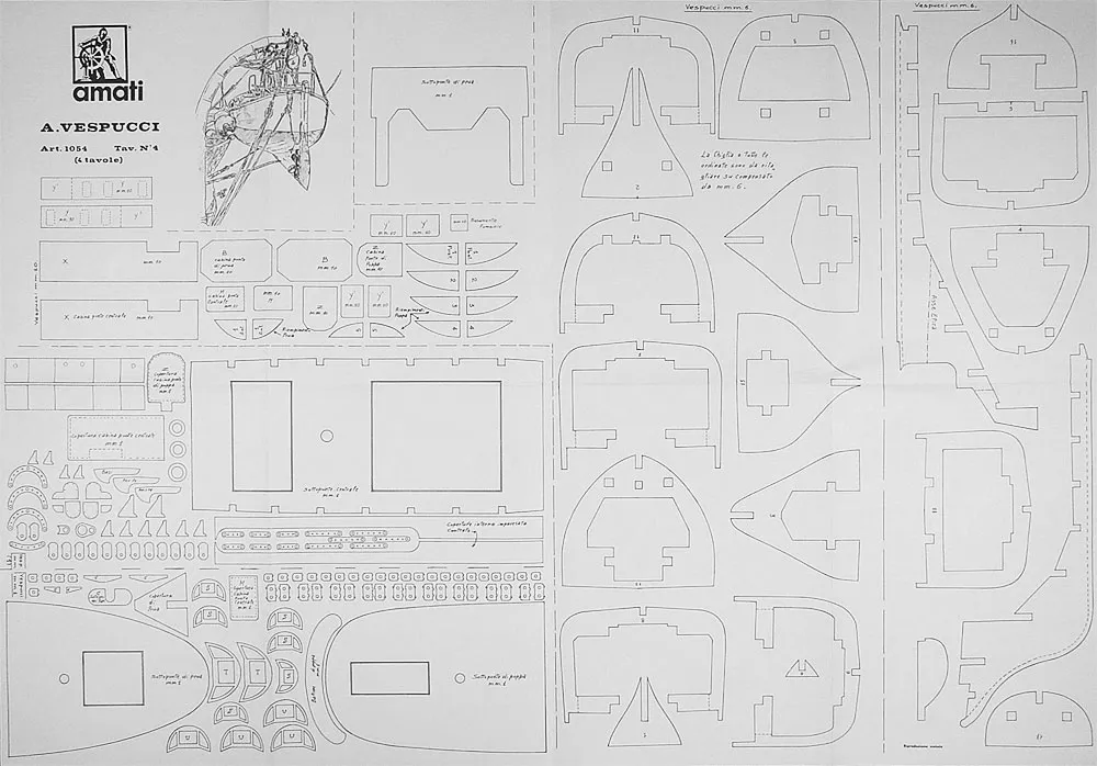 Чертеж корабля AMERIGO VESPUCCI Чертеж корабля AMERIGO VESPUCCI