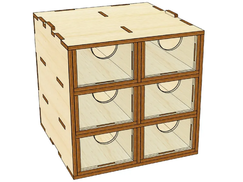 Mini модуль органайзер на 6 ящиков Mini модуль органайзер на 6 ящиков